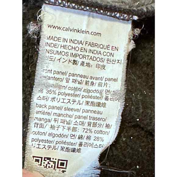 Men's Calvin Klein sip up  light fleece cotton medium jacket no hood - Picture 8 of 8